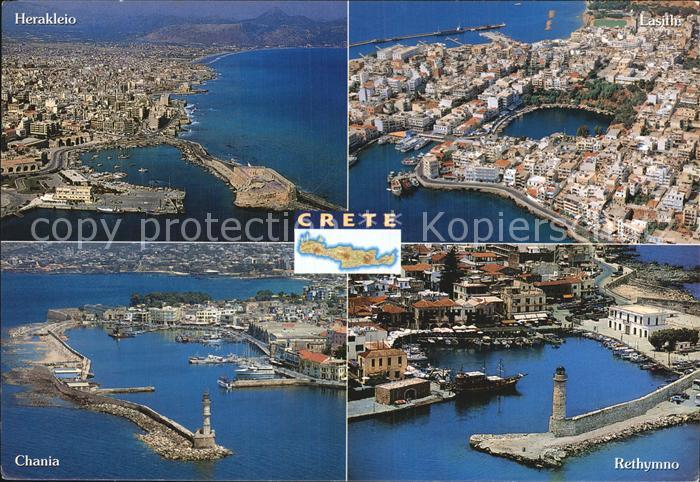 Kreta Crete Fliegeraufnahme Herakleio Chania Rethymno Lasithi