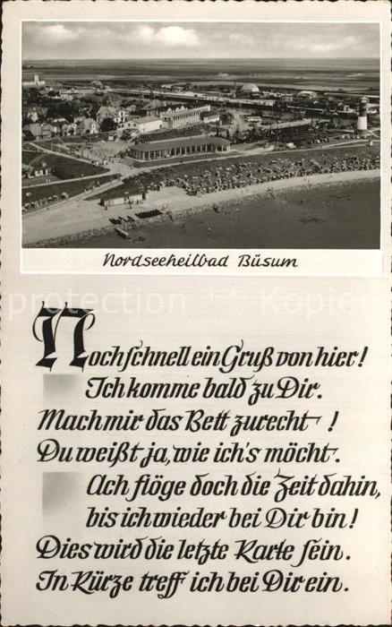 Buesum Nordseebad Fliegeraufnahme mit Strand