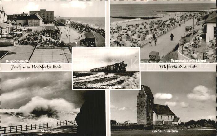 Westerland Sylt Promenade Hindenburgdamm Keitum Kirche