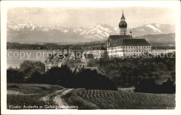 Kloster Andechs mit Alpen