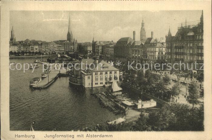 HAMBURG  CITY Jungfernstieg mit Alsterdamm