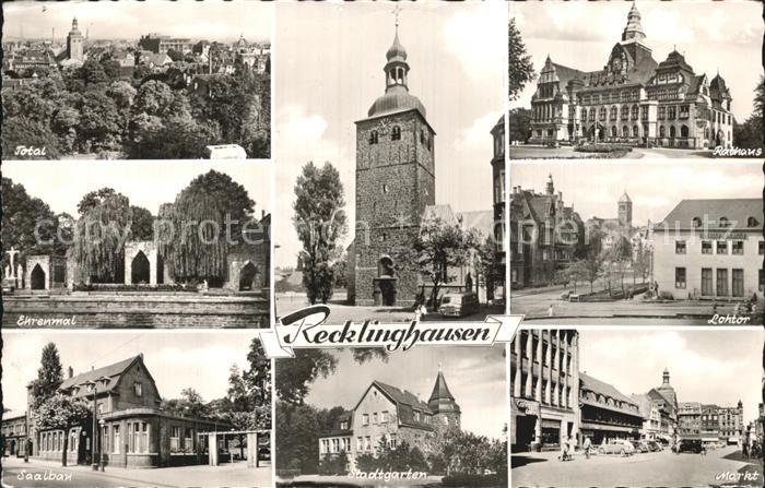 Recklinghausen Westfalen Lohtor Rathaus Saalbau Ehrenmal