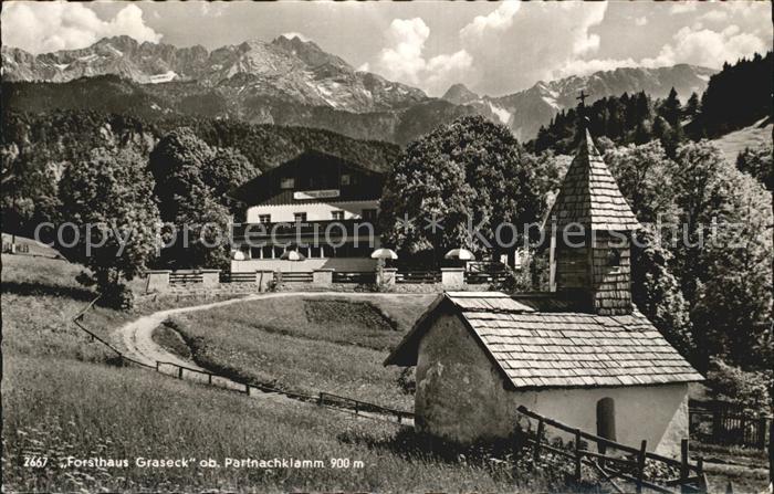 GARMISCH-PARTENKIRCHEN Bayern Forsthaus Graseck ob Partnachklamm