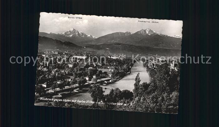 Innsbruck mit Serles Fliegeraufnahme