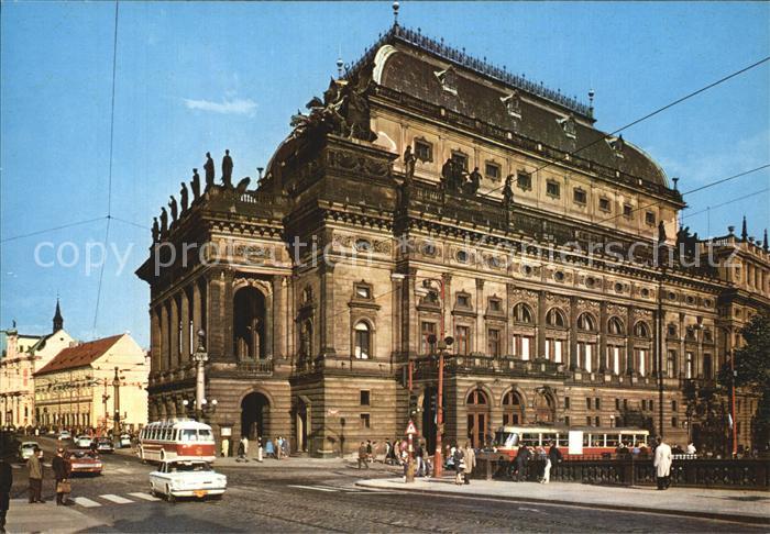 Praha Prahy Prague Nationaltheater Strassenbahn