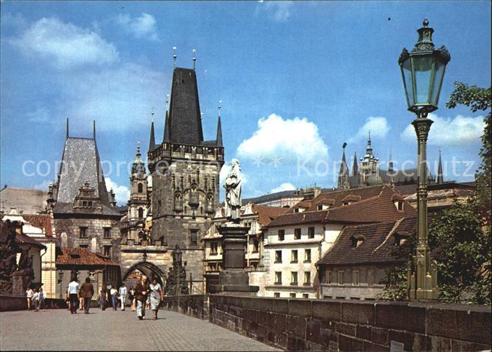 Praha Prahy Prague Bruecke mit Turm