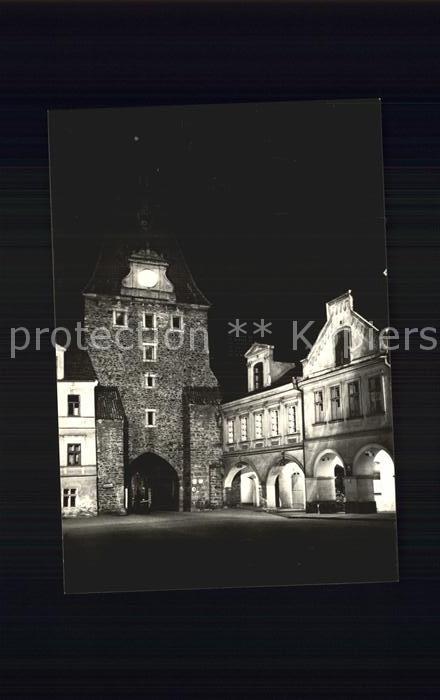 Domazlice Tausser Tor bei Nacht