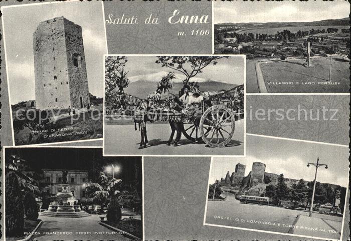 Enna Torre Pferdewagen Castello