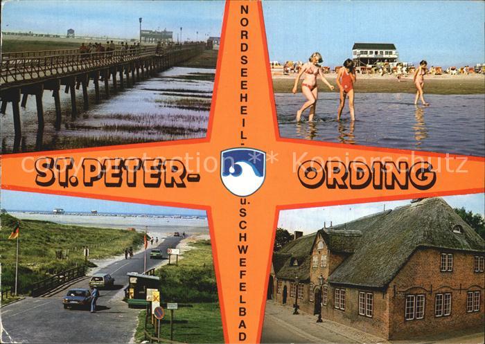 St Peter-Ording Seebruecke Strand Reetdachhaus