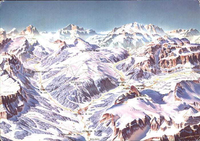 Alta Badia Panoramakarte