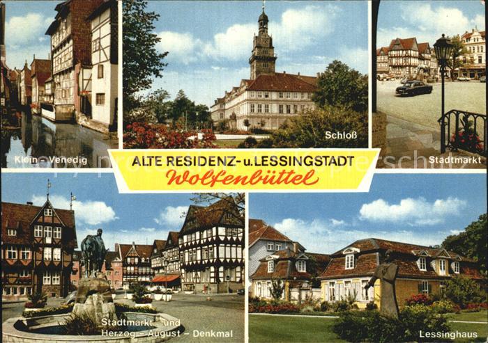 Wolfenbuettel Schloss Lessinghaus Herzog-August-Denkmal Klein-Venedig