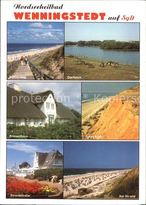 Wenningstedt Sylt Dorfteich Friesenhaus Strand Rotes Kliff Strandstrasse
