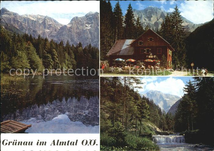 Gruenau Almtal oedsee Almtalerhaus mit Schermberg