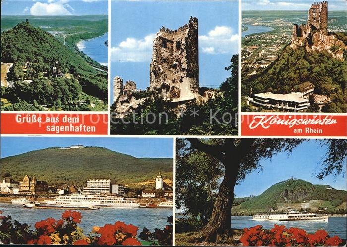Koenigswinter Burgruine Rheinpartien
