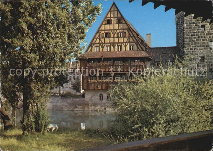 NueRNBERG  CITY Blick vom Henkersteg auf Weinstadel