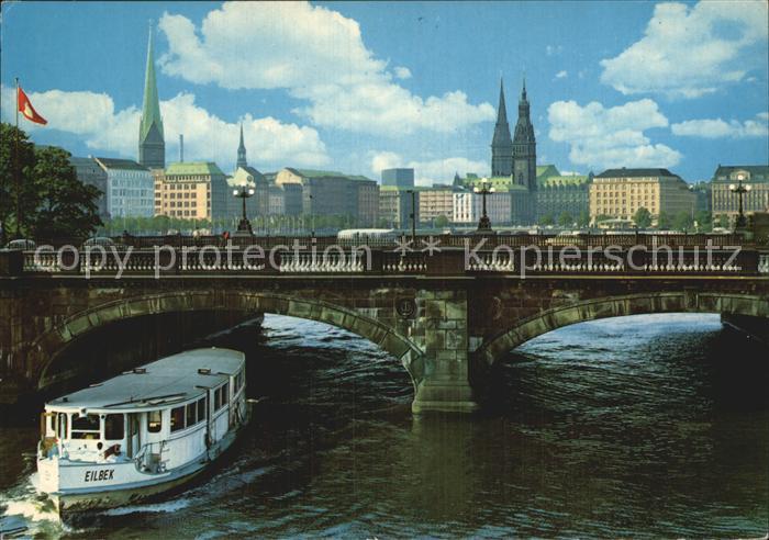 HAMBURG  CITY Lombardsbruecke mit Innenstadt