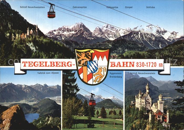 Seilbahn Tegelberg Schwangau Fuessen Schloss Neuschwanstein