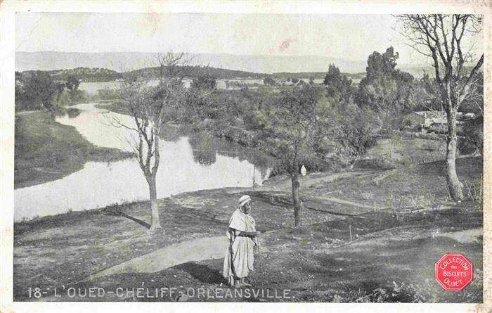 Orleansville Ech Cheliff Algerie Oued-Chéliff Fluss Arabische-Person Baeume Hueg
