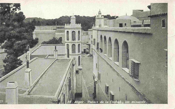 ALGER Algerie Palais-de-la-Casbah Minarette Moschee Dachterrassen Nordafrikanis