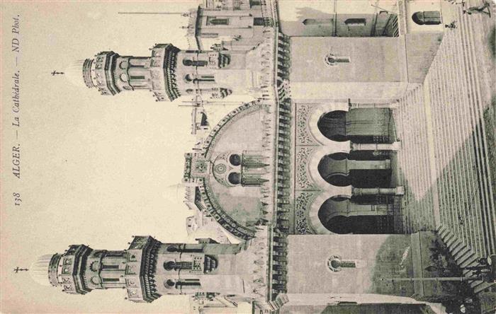 ALGER Algerie La-Cathédrale Kathedrale Treppen Arkaden Maurisch-Byzantinisch Tu