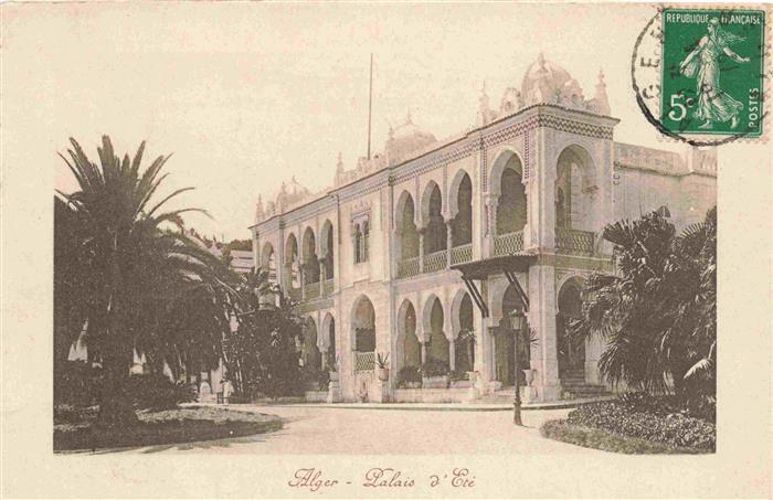 ALGER Algerie Palais-d Été Sommerpalast Maurischer-Stil Palmen Arkaden Park Ave