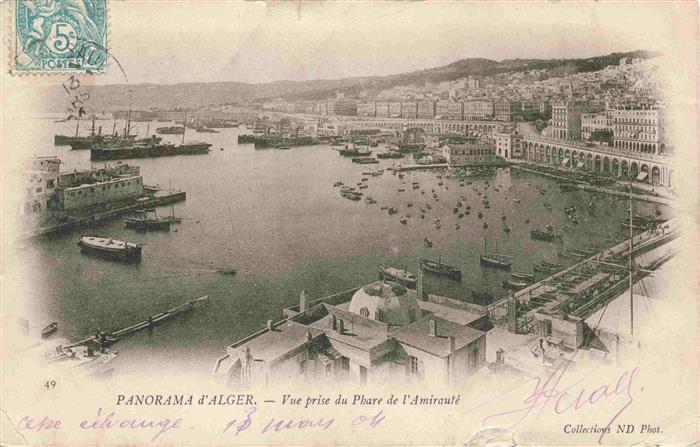 ALGER Algerie Panorama-d Alger Phare-de-l Amirauté Hafen Schiffe Bucht Stadtpan