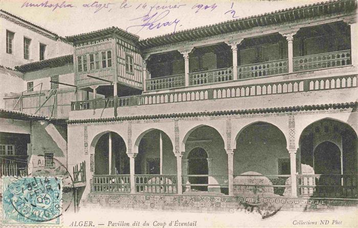 Algier ALGER Algerie Pavillon-du-Coup-d Éventail Arkaden Innenhof Maurischer-Sti