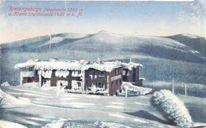 Peterbaude Petrova Bouda Spindleruv Mlyn CZ Peterbaude Kleine-Sturmbaude Rieseng