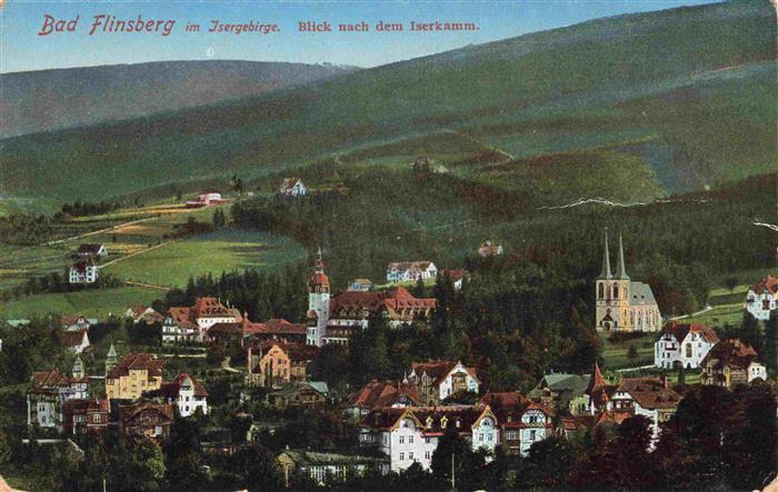 Bad Flinsberg Swieradow Zdroj PL Iserkamm Isergebirge Stadtpanorama Kirche Ville