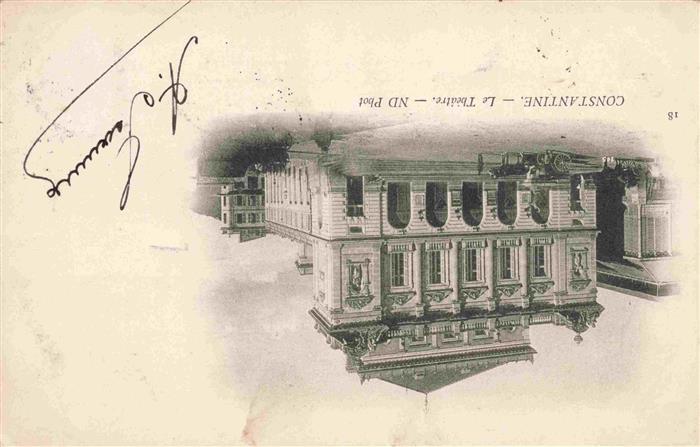 CONSTANTINE Algerie Théâtre Theater Prachtbau Pferdekutschen Platz Treppenaufgan