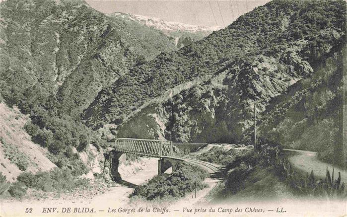 Blida Blidah Algerie Gorges-de-la-Chiffa Camp-des-Chênes Bruecke Schlucht Bergla