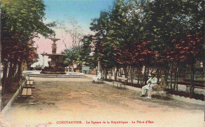 CONSTANTINE Algerie Square-de-la-République Fontaine Park Baeume Baenke Spazierg