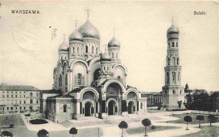 WARSZAWA Warschau PL Sobór Kathedrale Zwiebelturm orthodoxe-Kirche Glockenturm S