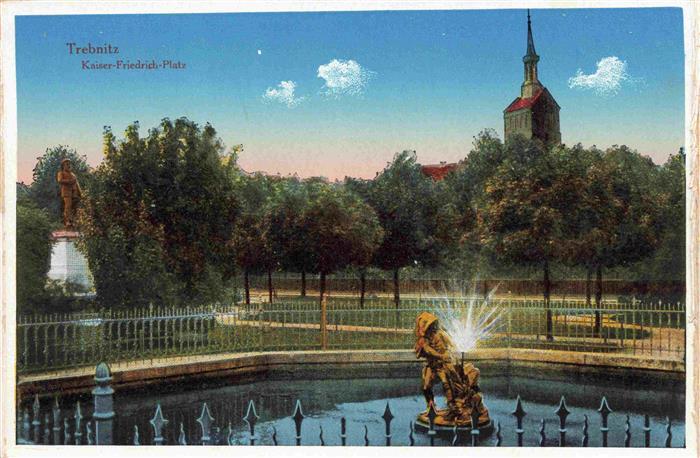 Trzebnica Trebnitz Schlesien PL Kaiser-Friedrich-Platz Brunnen Fontaene Statue K