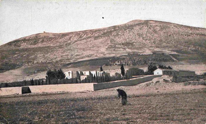 Gerizim Garizim Mount Nablus Israel Jakobsbunnen-Kloster mit Berg Garizim