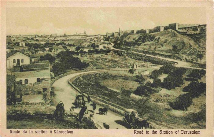 Jerusalem Yerushalayim Israel Road to the Station of Jerusalem