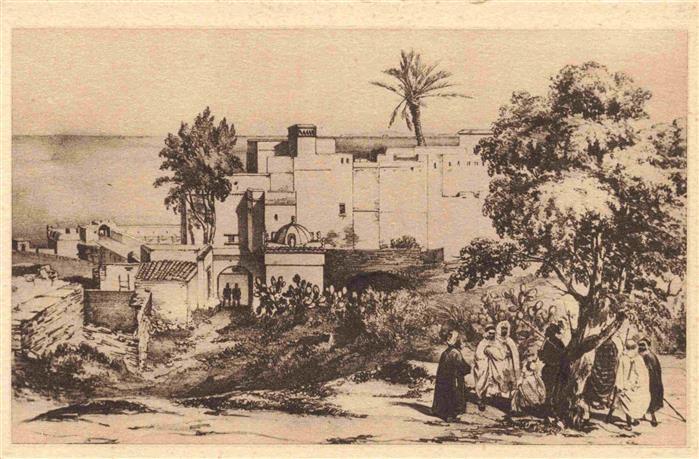 Bab El Oued Algerie Mosquée de Sidi-Abderhamann Jardin Marengo Kuenstlerkarte