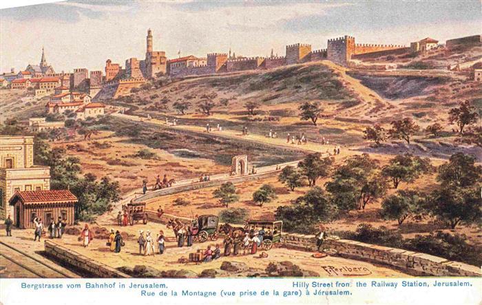 Jerusalem  Yerushalayim Israel Bergstrasse vom Bahnhof in Jerusalem