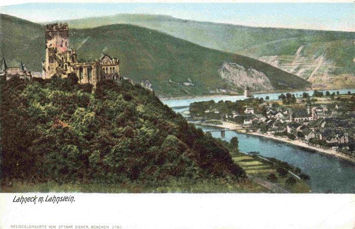 Lahnstein Rheinland-Pfalz Burg Lahneck Rheinpartie