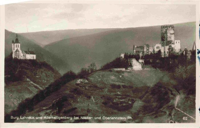 Lahnstein Rheinland-Pfalz Burg Lahneck und Allerheiligenberg bei Nieder und Ober