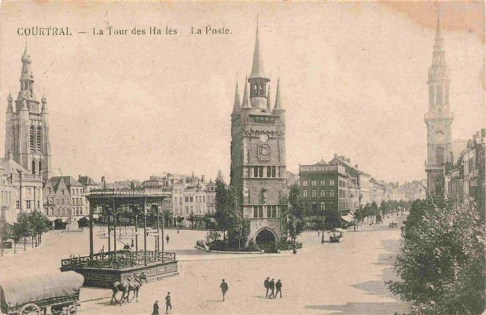 Courtrai Kortrijk Flandre Belgie La Tour des Halles La Poste