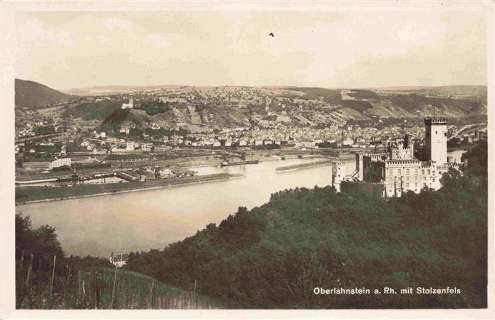 Oberlahnstein Lahnstein am Rhein mit Burg Stolzenfels