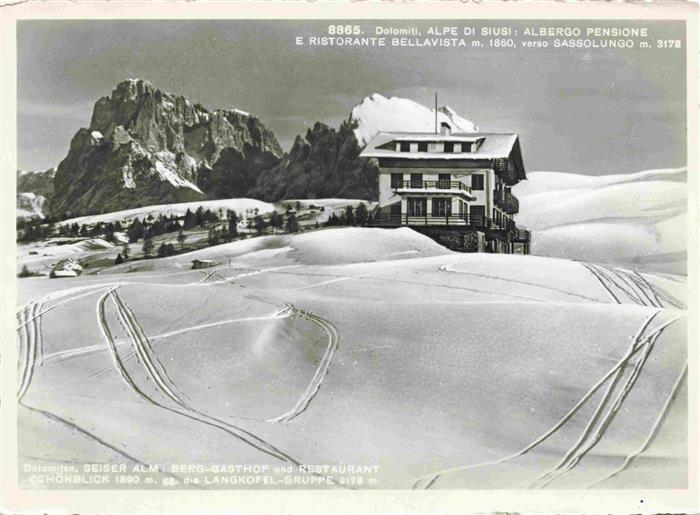 Alpe di Siusi Seiseralm Trentino IT Albergo Ristorante Bellavista verso Sassolun