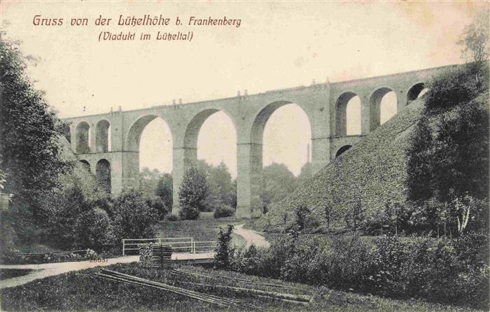 Luetzelhoehe Frankenberg Sachsen Viadukt im Luetzeltal