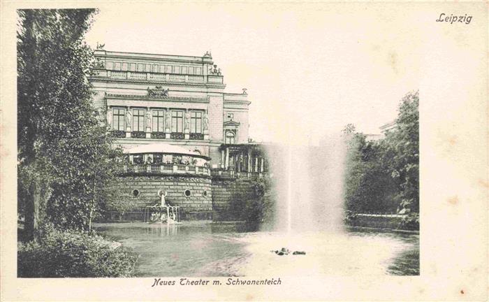 LEIPZIG Sachsen Neues Theater mit Schwanenteich