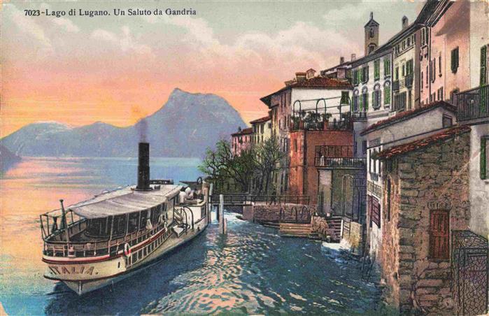 Lago di Lugano TI Un Saluto da Gandria