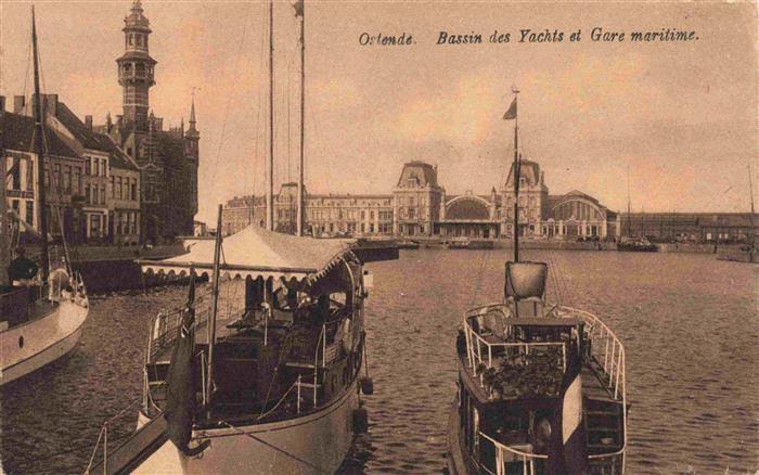 Ostende Oostende West-Vlaanderen Belgie Bassin des Yachts et Gare maritime