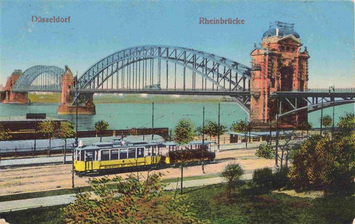 Strassenbahn Tramway-- Duesseldorf Rheinbruecke