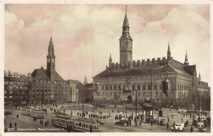 Strassenbahn Tramway-- Kobenhavn Rathausplatz