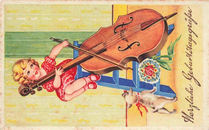 Cello Violoncelle Violonchelo Violoncello-- BNK Nr.3777 Kind Hund